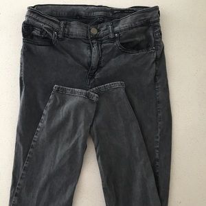 Zara Mid Rise Gray Jeans